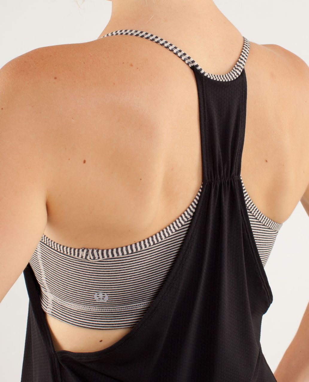 Lululemon No Limits Tank - Black / Tonka Stripe Cashew / Heathered Black