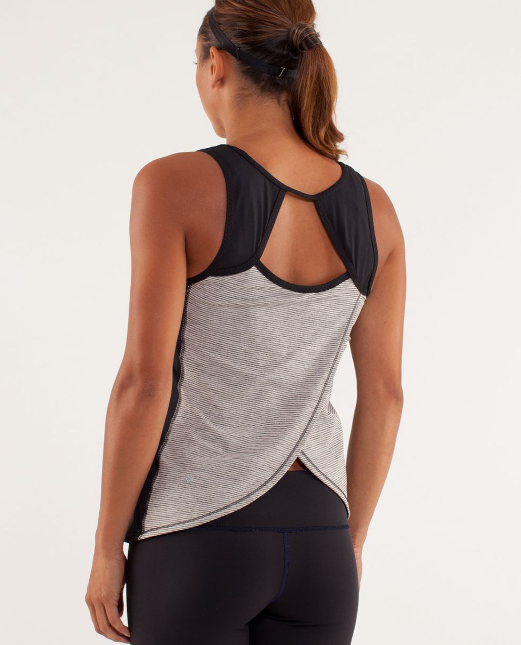 Lululemon Run:  Speed Squad Tank - Tonka Stripe Cashew / Black