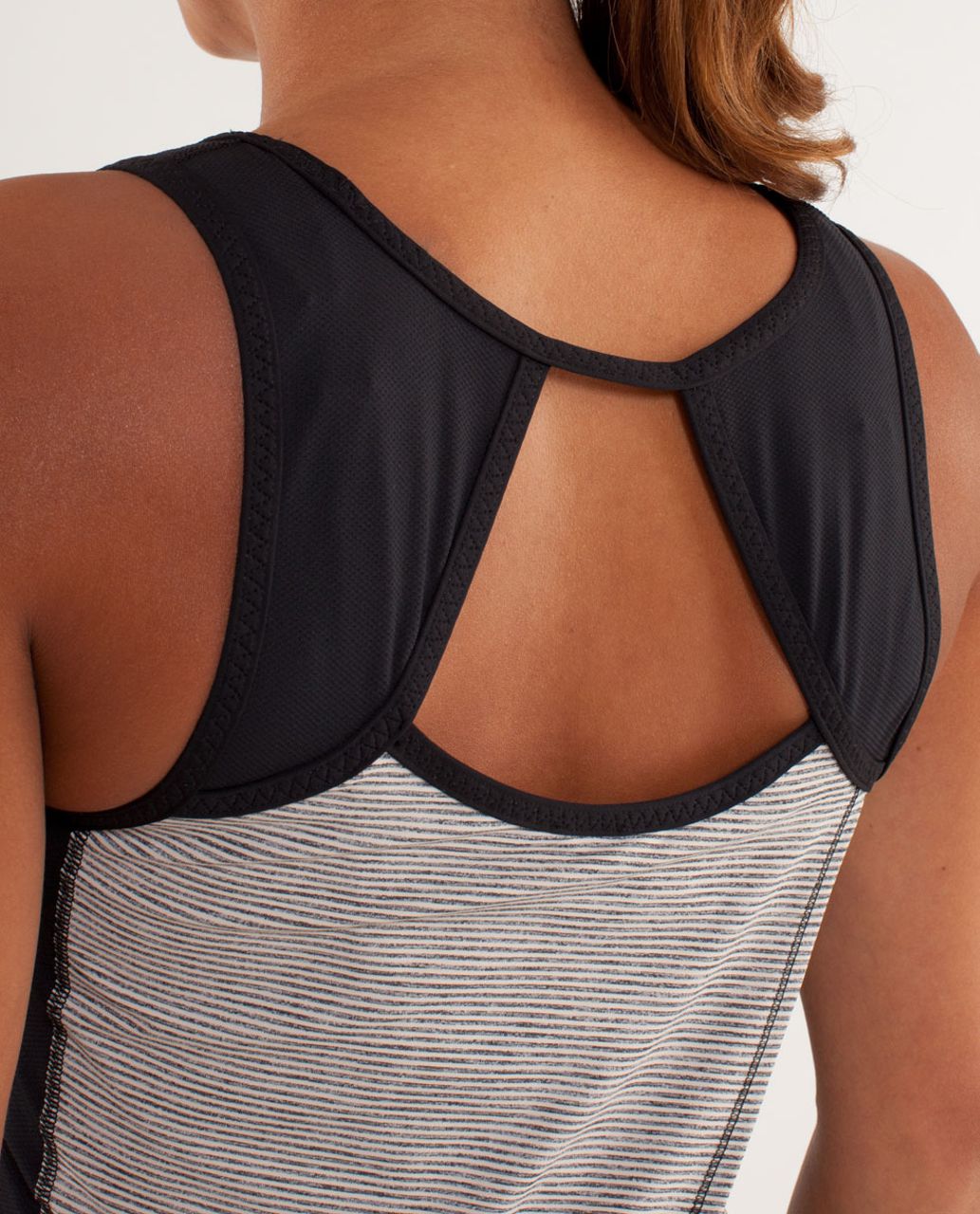 Lululemon Run:  Speed Squad Tank - Tonka Stripe Cashew / Black