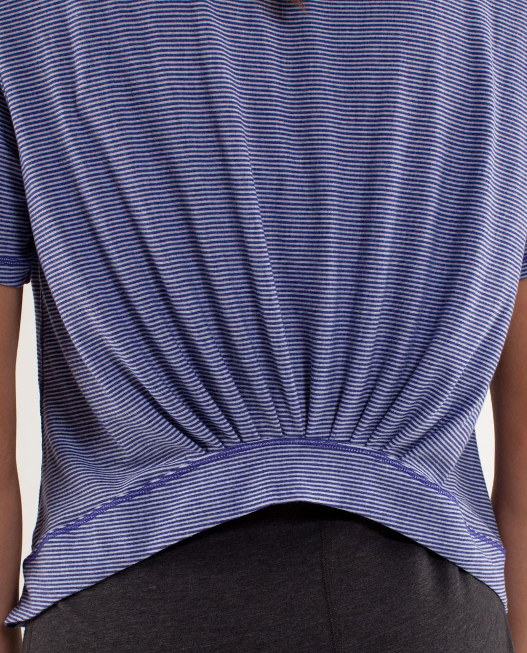 Lululemon Calm Short Sleeve Tee - Tonka Stripe Burnout Pigment Blue