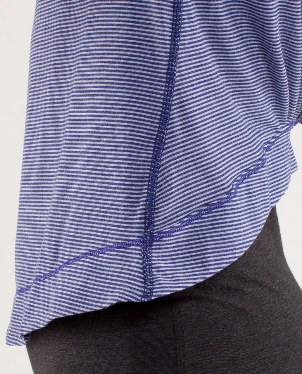 Lululemon Calm Short Sleeve Tee - Tonka Stripe Burnout Pigment Blue