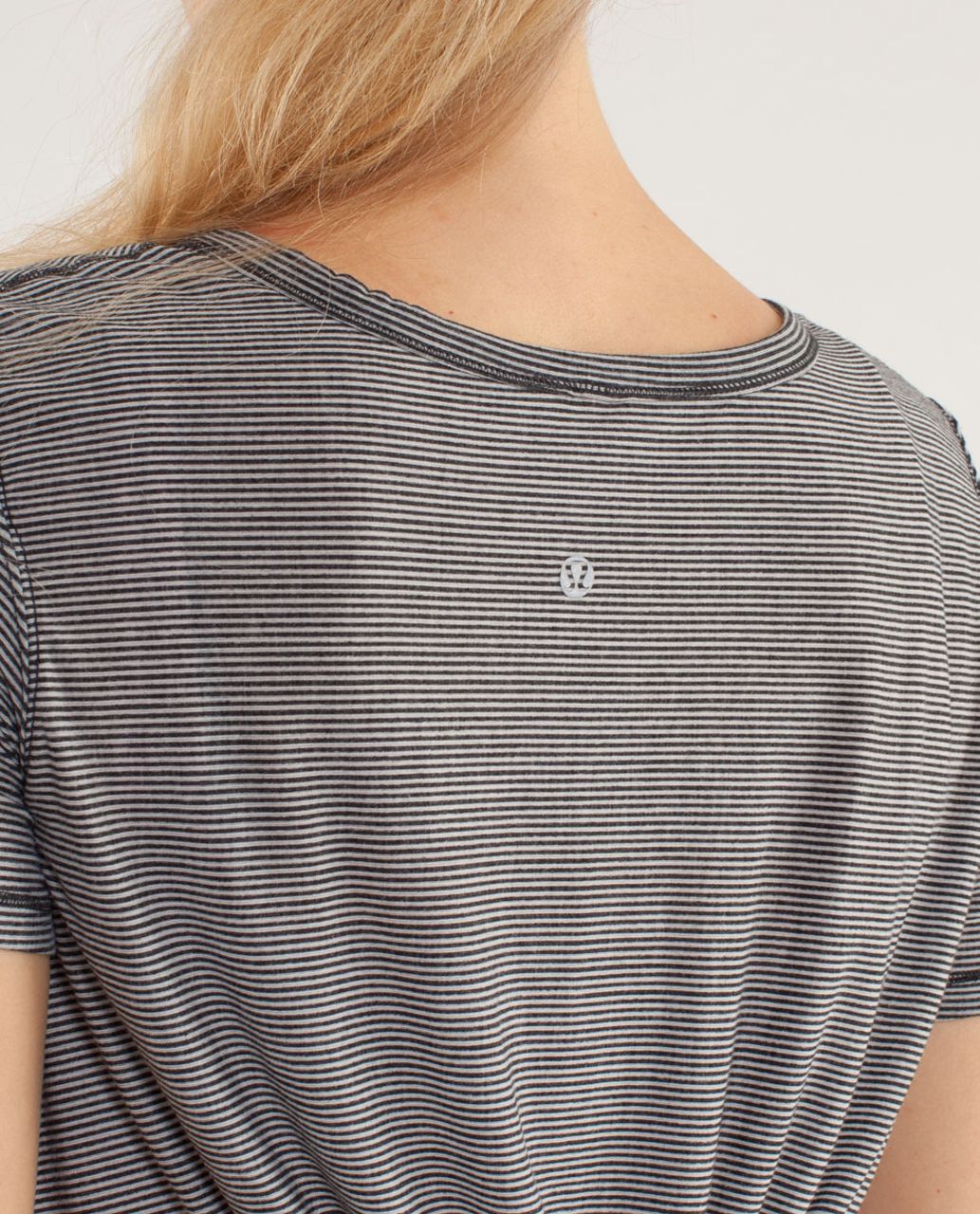 Lululemon Calm Short Sleeve Tee - Tonka Stripe Burnout Black