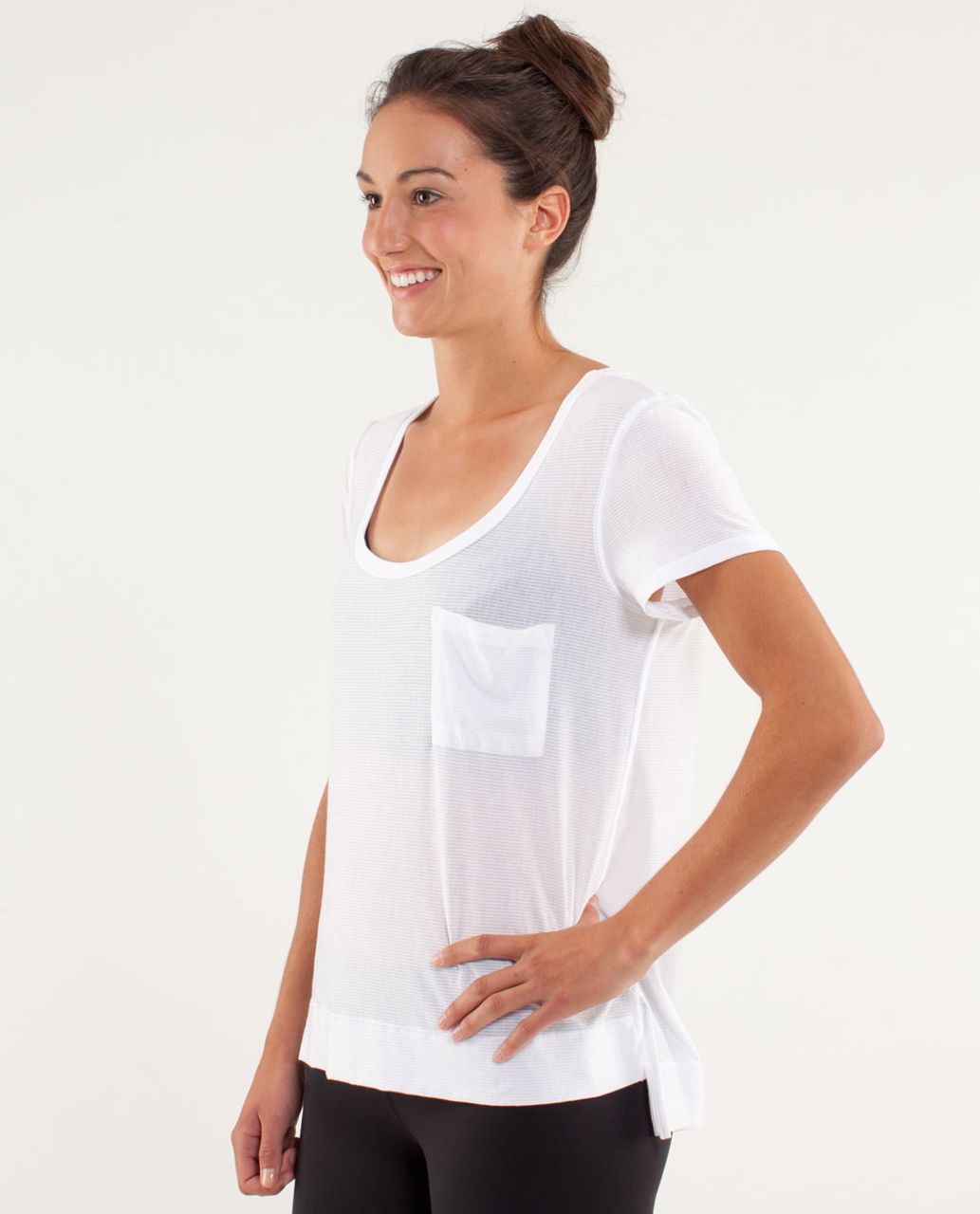 Lululemon Round Two Tee Burnout - White - lulu fanatics