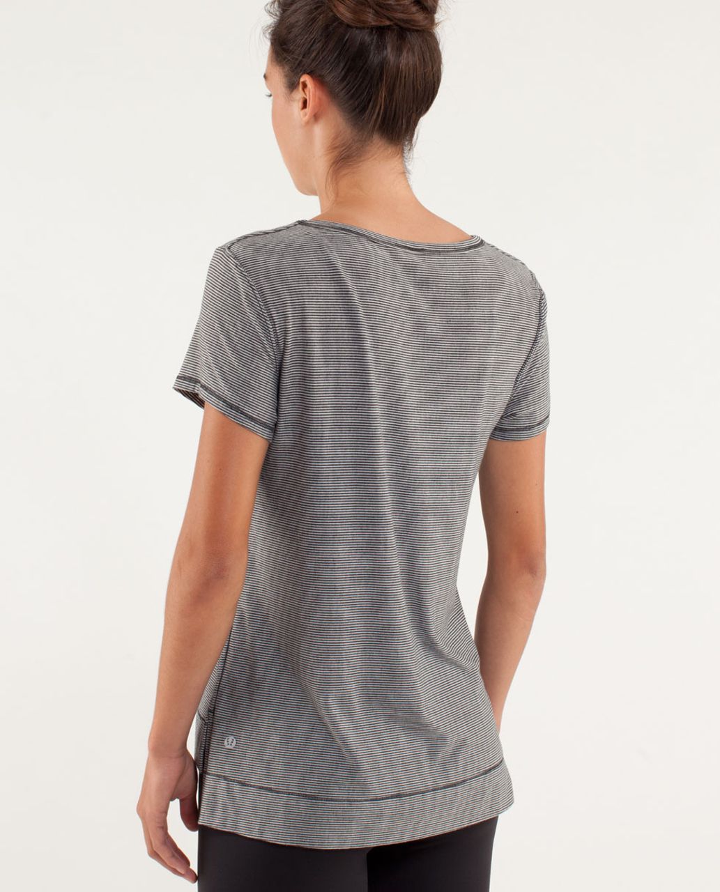 Lululemon Perfect Layer Tee - Tonka Stripe Burnout Black