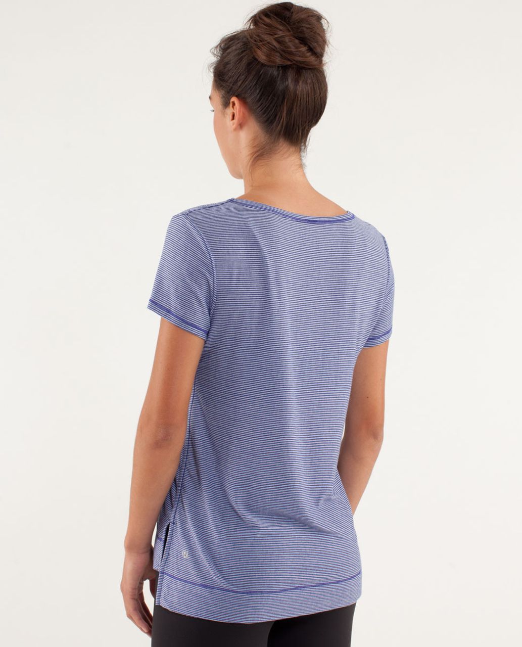 Lululemon Perfect Layer Tee - Tonka Stripe Burnout Pigment Blue