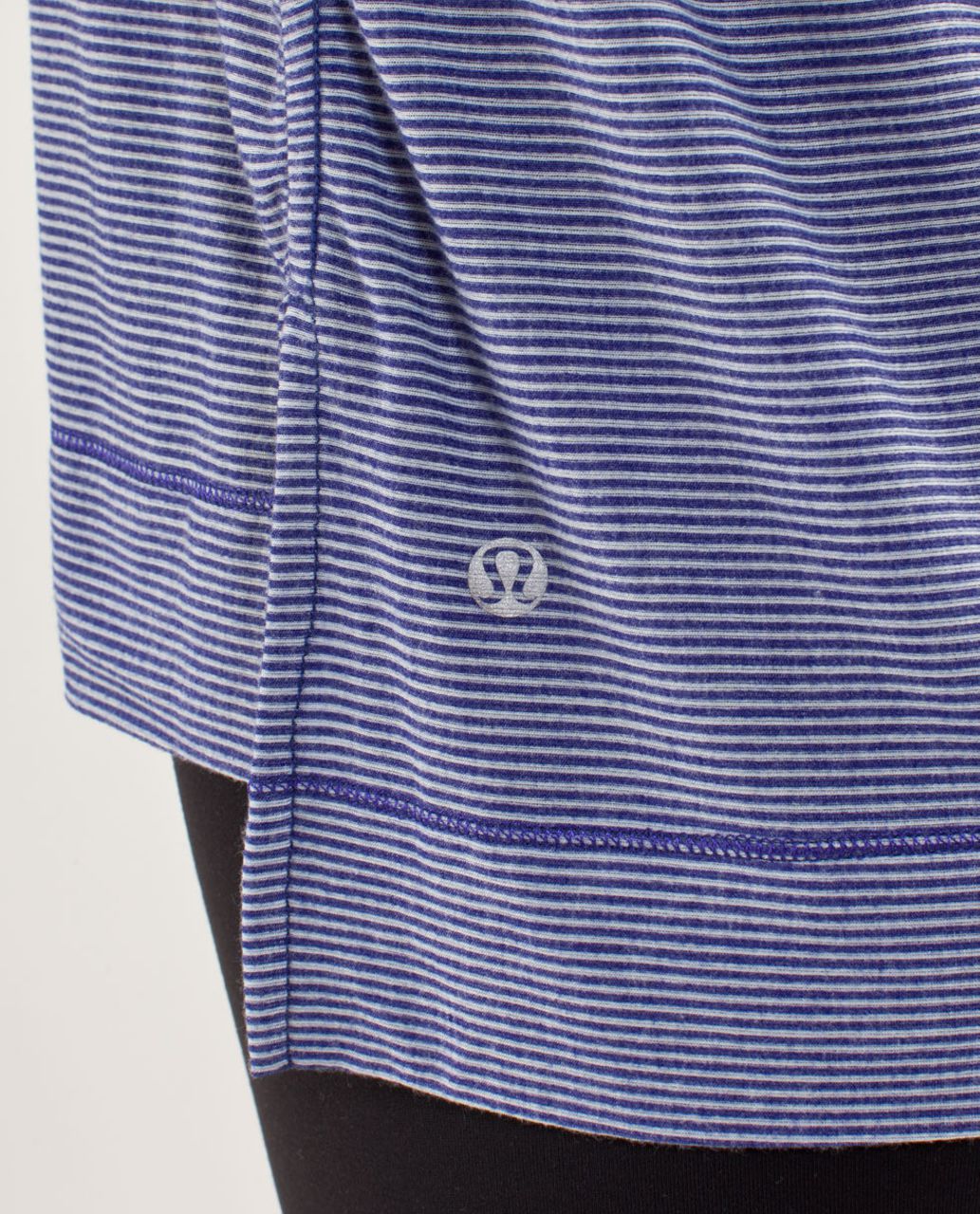 Lululemon Perfect Layer Tee - Tonka Stripe Burnout Pigment Blue