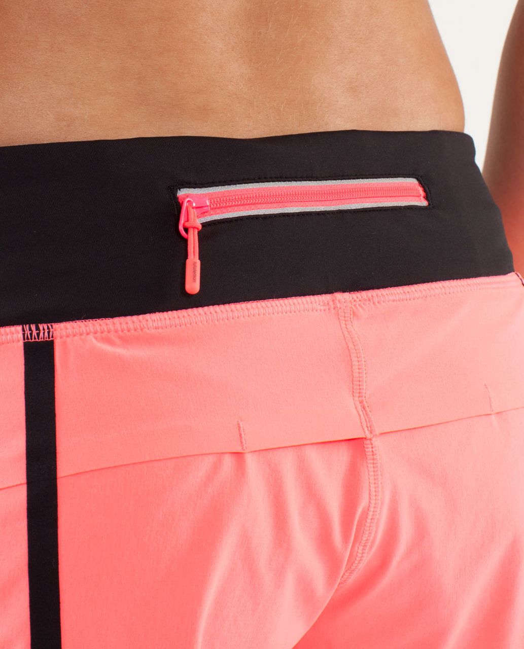 Lululemon Run:  Speed Short *Naked Seam - Flash Light / Black