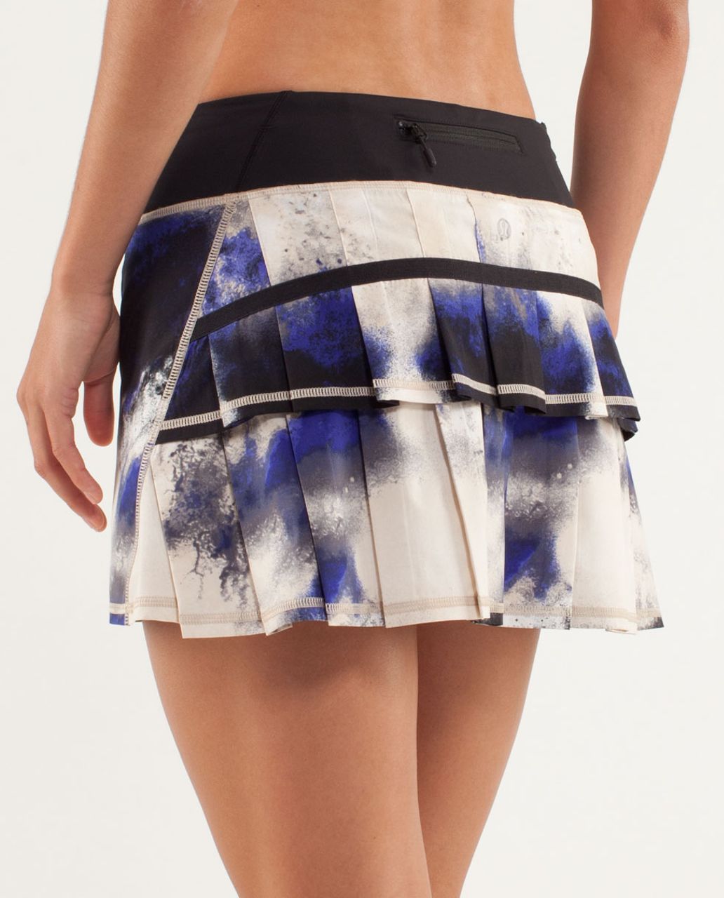 Lululemon Run:  Pace Setter Skirt (Tall) - Milky Way Multi Print / Black / Pigment Blue