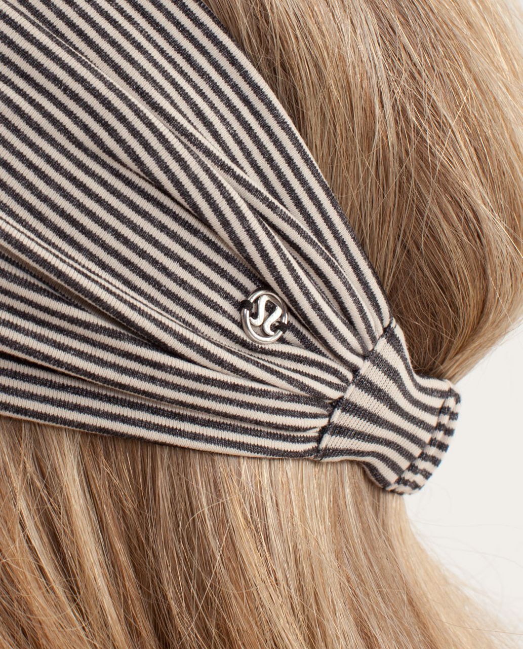 Lululemon Bang Buster Headband - Tonka Stripe Cashew / Heathered Black / Black