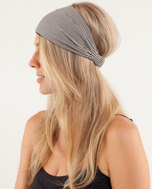 Lululemon Bang Buster Headband *Reversible - Slalom Stripe Inkwell /  Inkwell - lulu fanatics