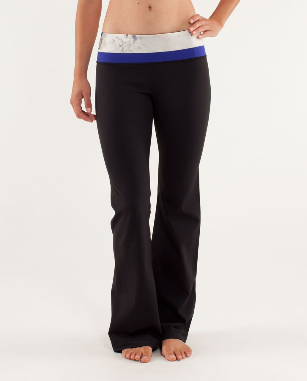 Lululemon Groove Pant (Regular) - Black / Milky Way Multi / Pigment Blue