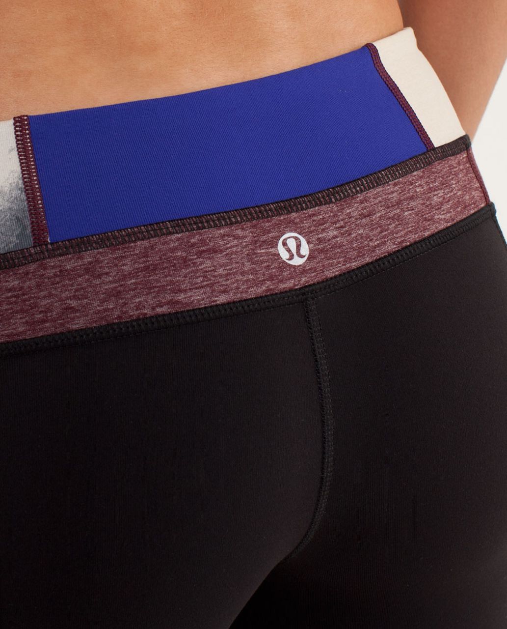 Lululemon Groove Pant (Regular) - Black / Fall 12 Quilt 8 / Heathered Bordeaux Drama