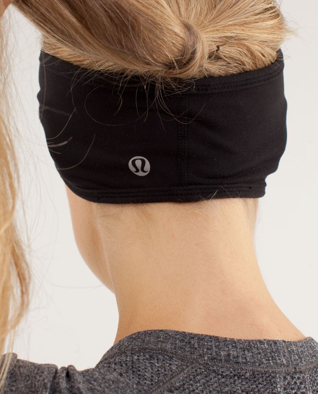 Lululemon Brisk Run Headband - Black / Tonka Stripe Cashew / Heathered Black