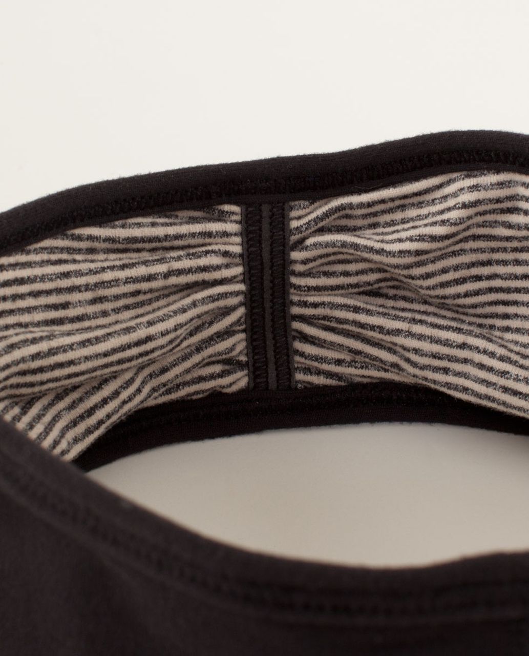 Lululemon Brisk Run Headband - Black / Tonka Stripe Cashew / Heathered Black