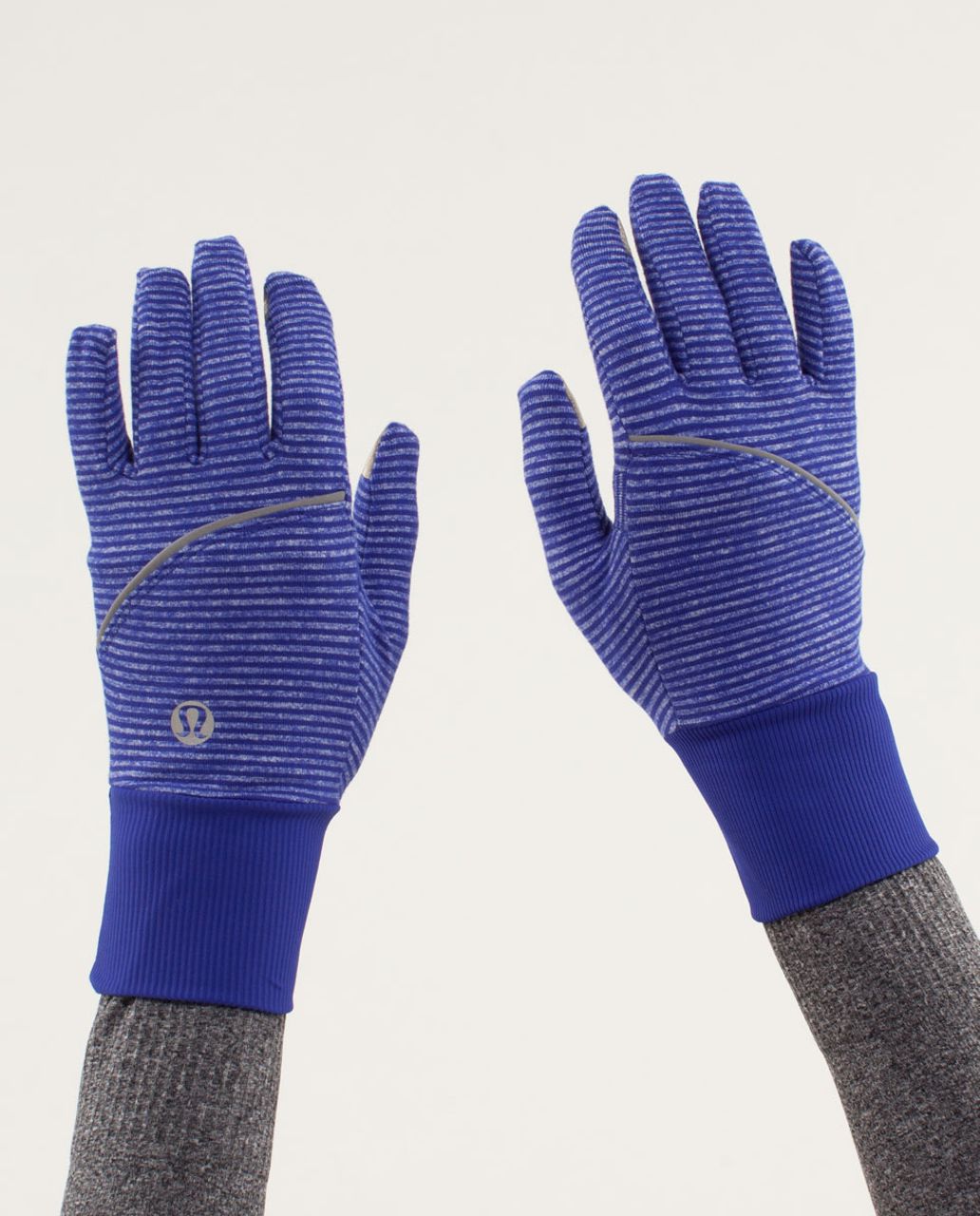 Lululemon Brisk Run Gloves - Tonka Stripe Pigment Blue / Heathered Pigment Blue / Pigment Blue