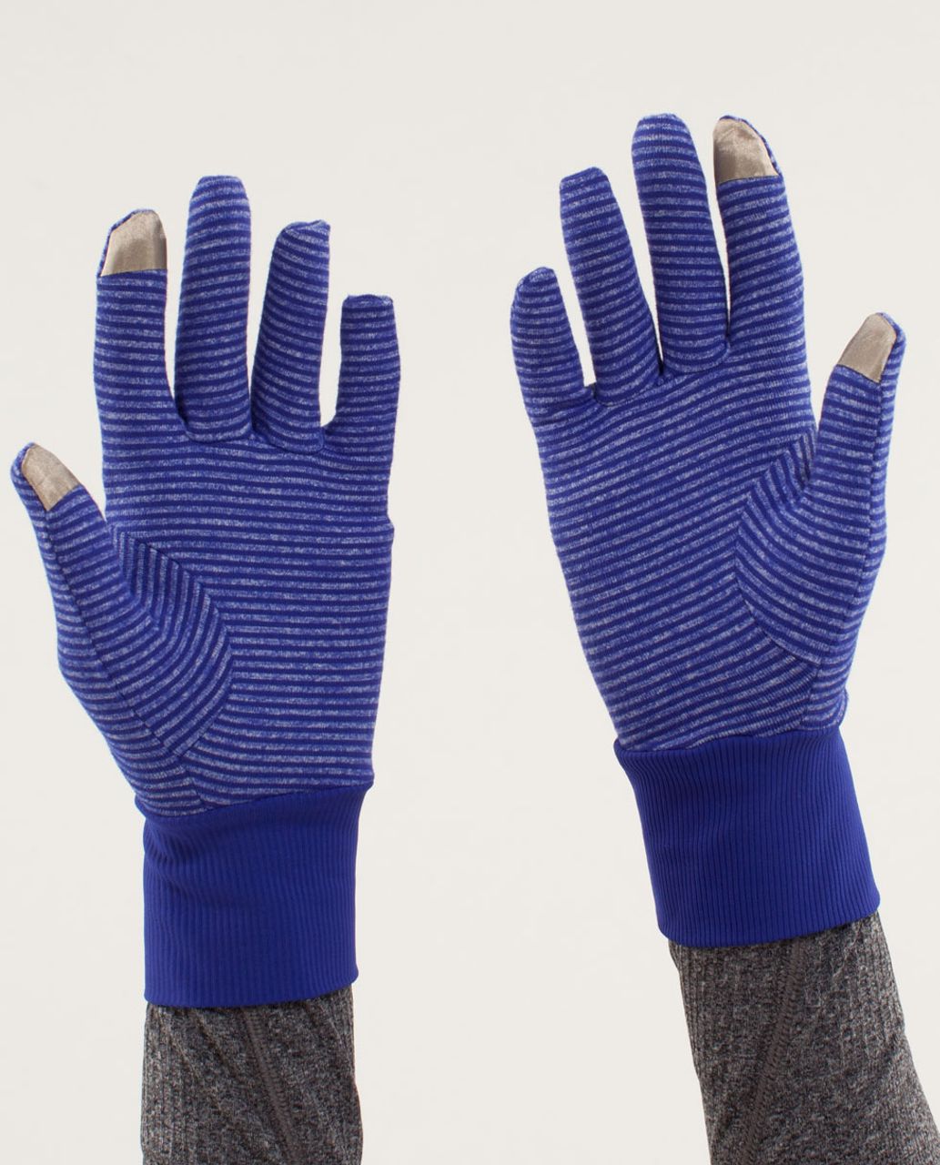 Lululemon Brisk Run Gloves - Tonka Stripe Pigment Blue / Heathered Pigment Blue / Pigment Blue