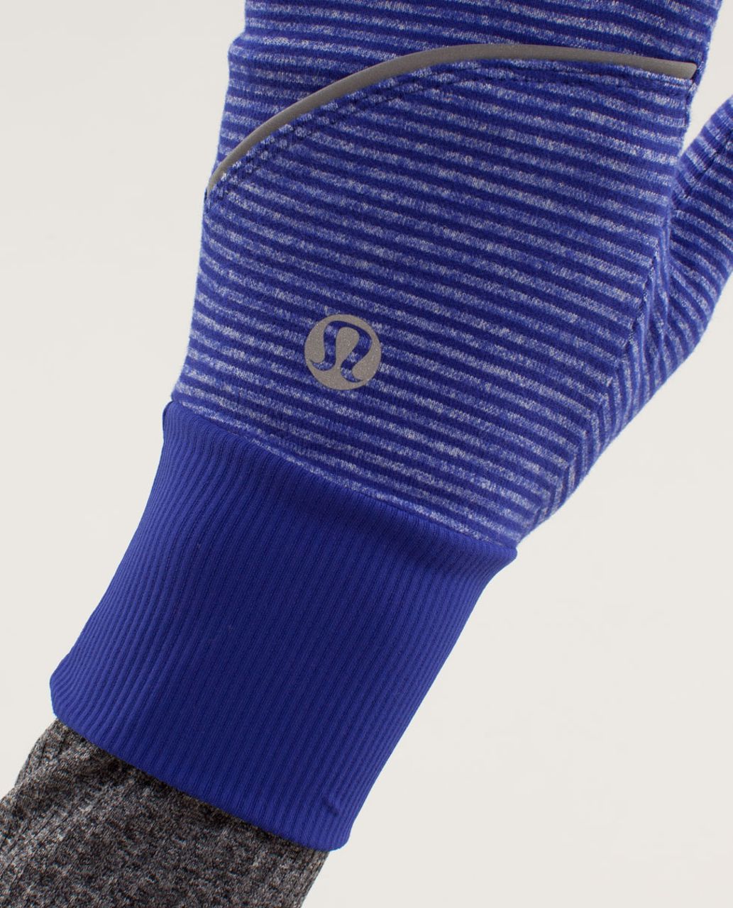 Lululemon Brisk Run Gloves - Tonka Stripe Pigment Blue / Heathered Pigment Blue / Pigment Blue