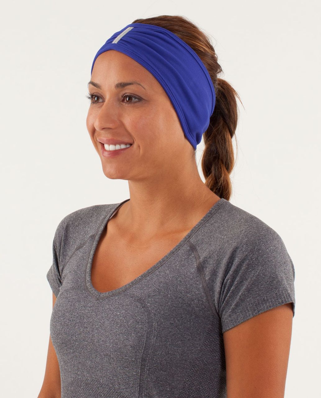 Lululemon Brisk Run Headband - Pigment Blue / Tonka Stripe Pigment Blue / Heathered Pigment Blue