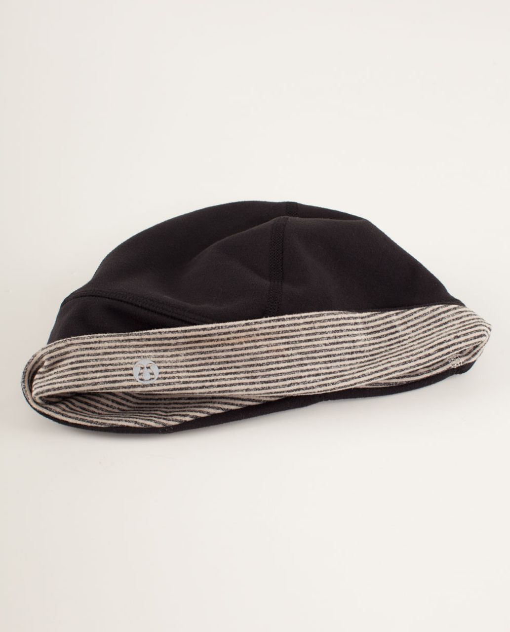 Lululemon Brisk Run Toque - Black / Tonka Stripe Cashew / Heathered Black