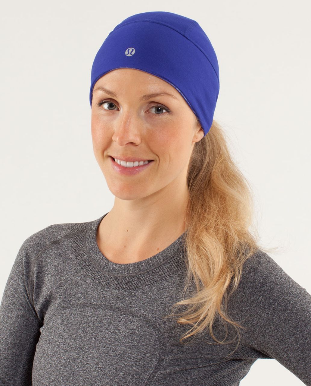 Lululemon Brisk Run Toque - Pigment Blue / Tonka Stripe Pigment Blue / Heathered Pigment Blue