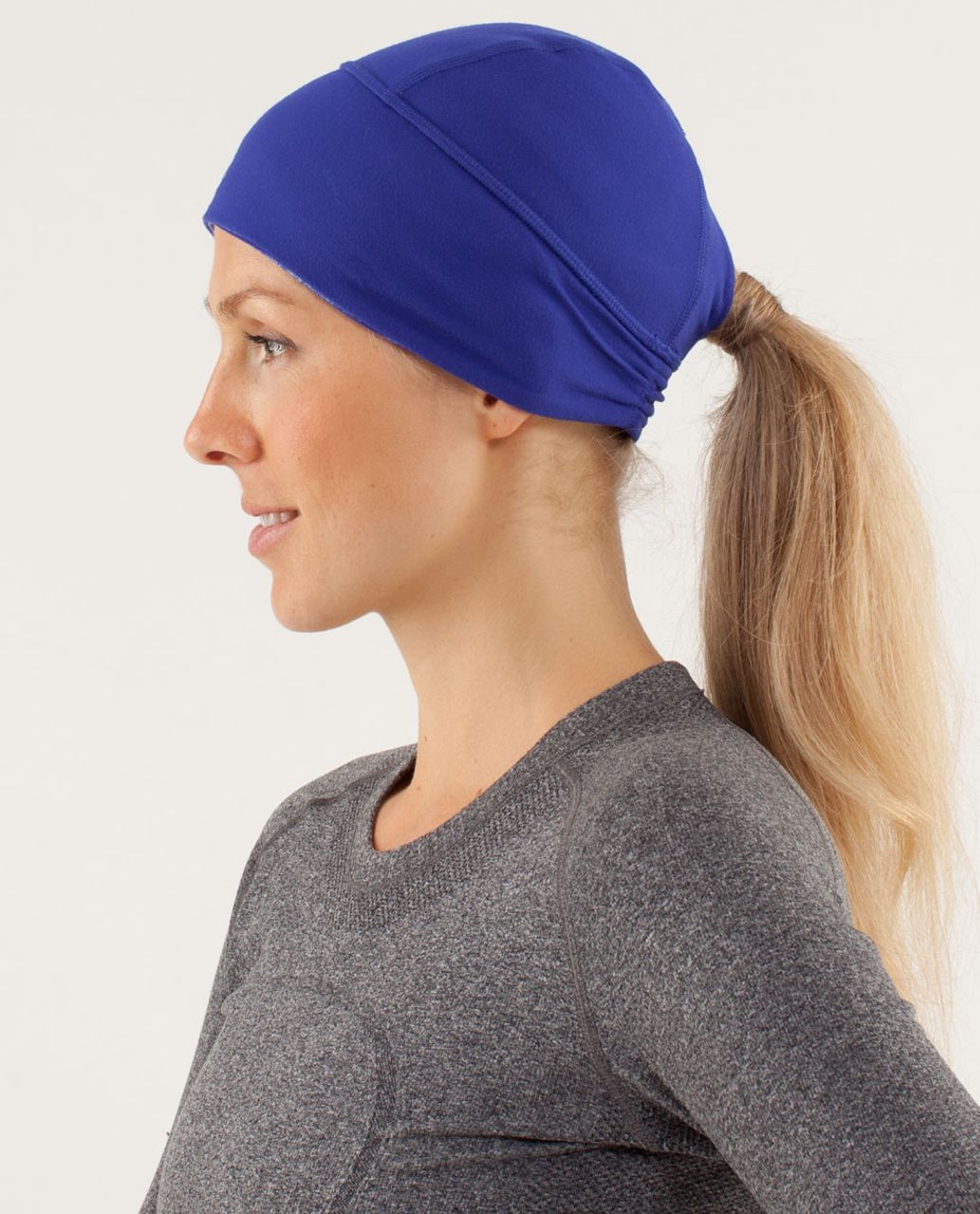 Lululemon Brisk Run Toque - Pigment Blue / Tonka Stripe Pigment Blue / Heathered Pigment Blue