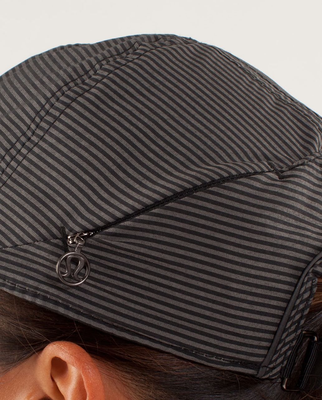 Lululemon Go The Distance Run Hat - Tonka Stripe Cashew / Heathered Black