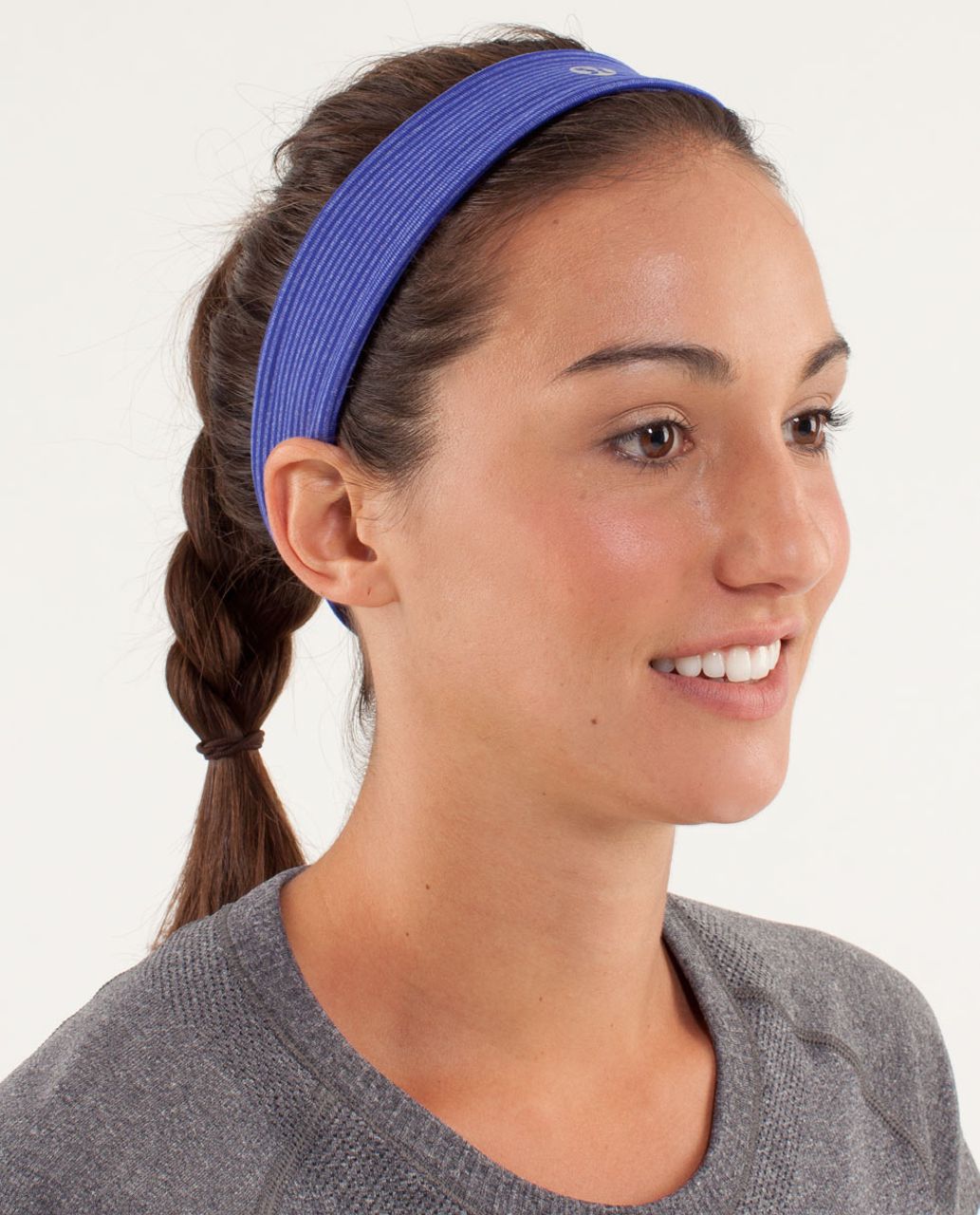 Lululemon Slipless Headband - Tonka Stripe Pigment Blue / Heathered Pigment Blue