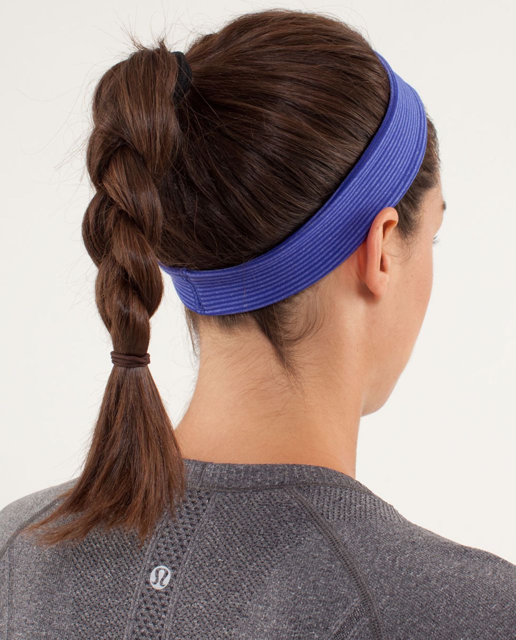 Lululemon Slipless Headband - Tonka Stripe Pigment Blue / Heathered Pigment Blue