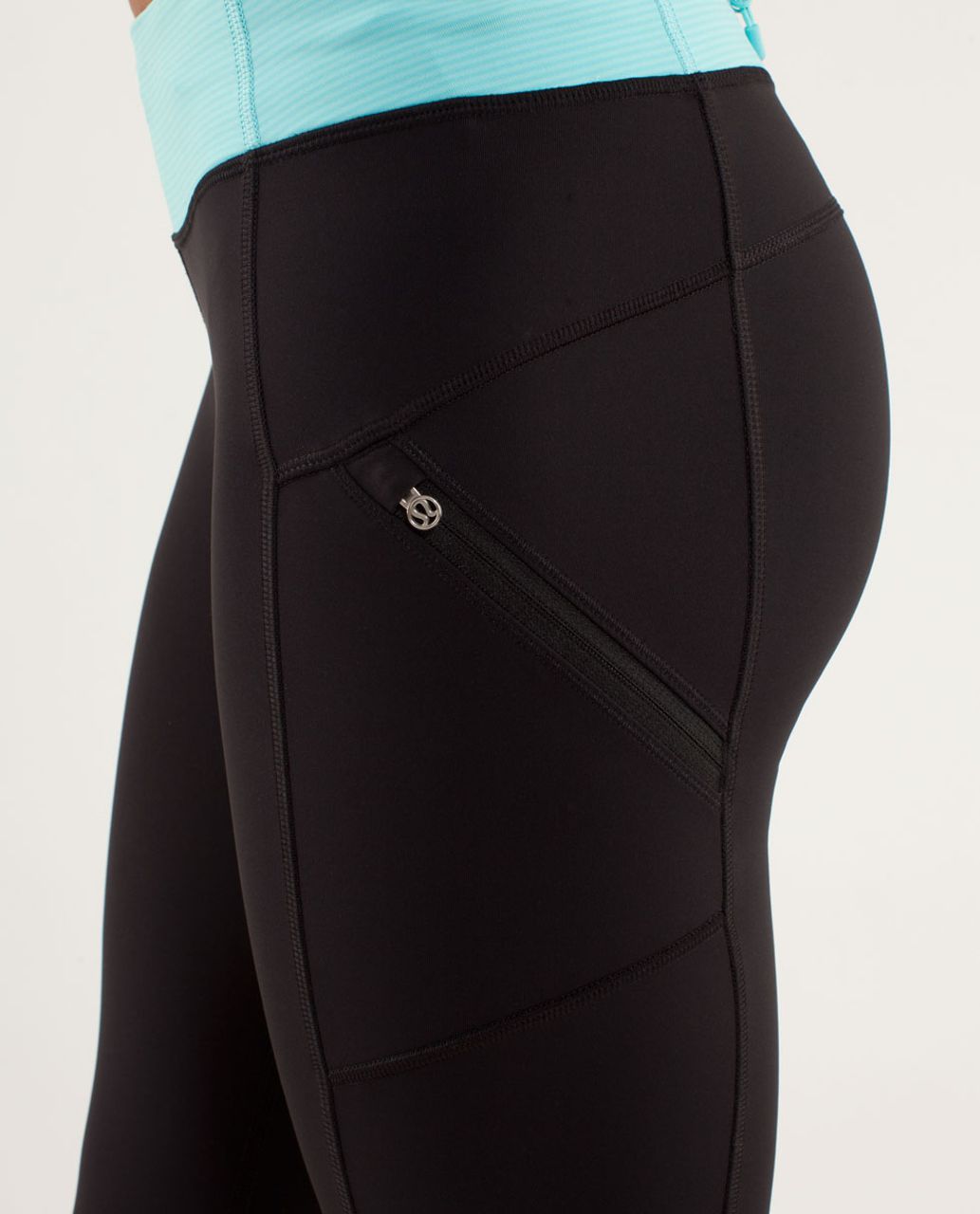 Lululemon Star Runner Tight - Black / Tonka Stripe Angle Blue / Angel Blue