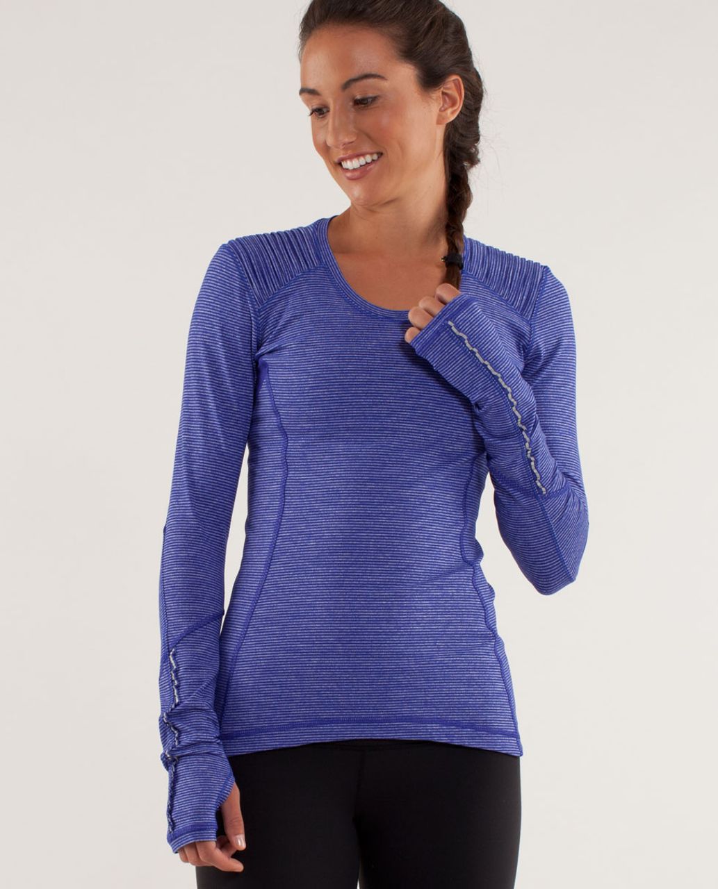 Lululemon Star Runner Long Sleeve - Tonka Stripe Pigment Blue / Heathered Pigment Blue / Pigment Blue