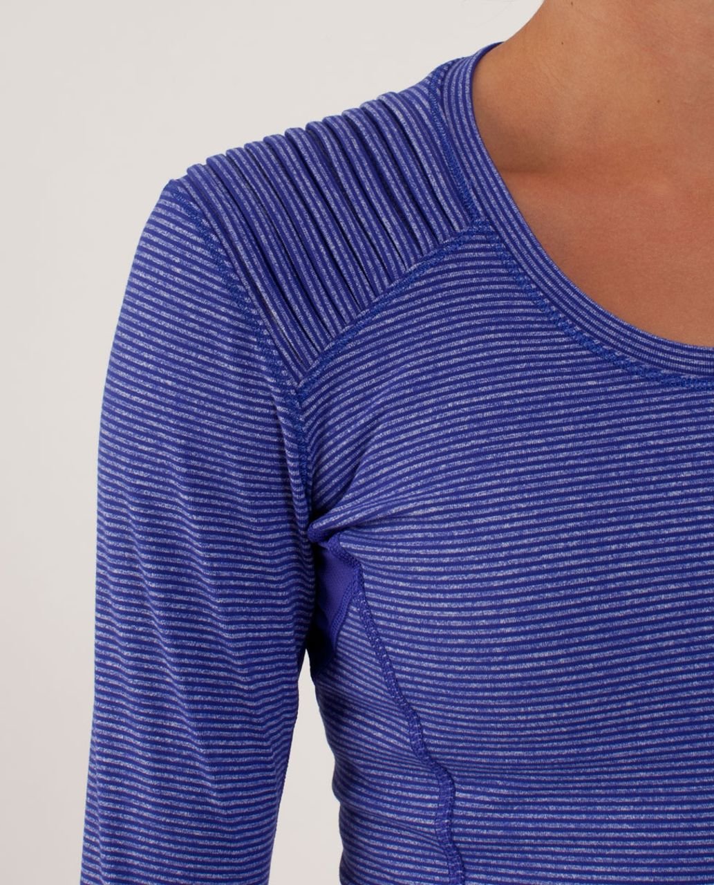 Lululemon Star Runner Long Sleeve - Tonka Stripe Pigment Blue / Heathered Pigment Blue / Pigment Blue