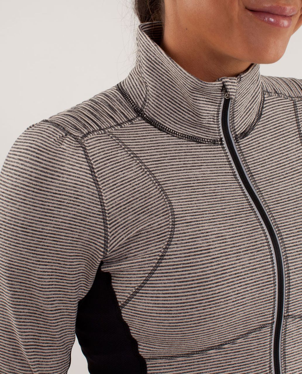 Lululemon Star Runner Pullover - Tonka Stripe Cashew / Heathered Black / Black