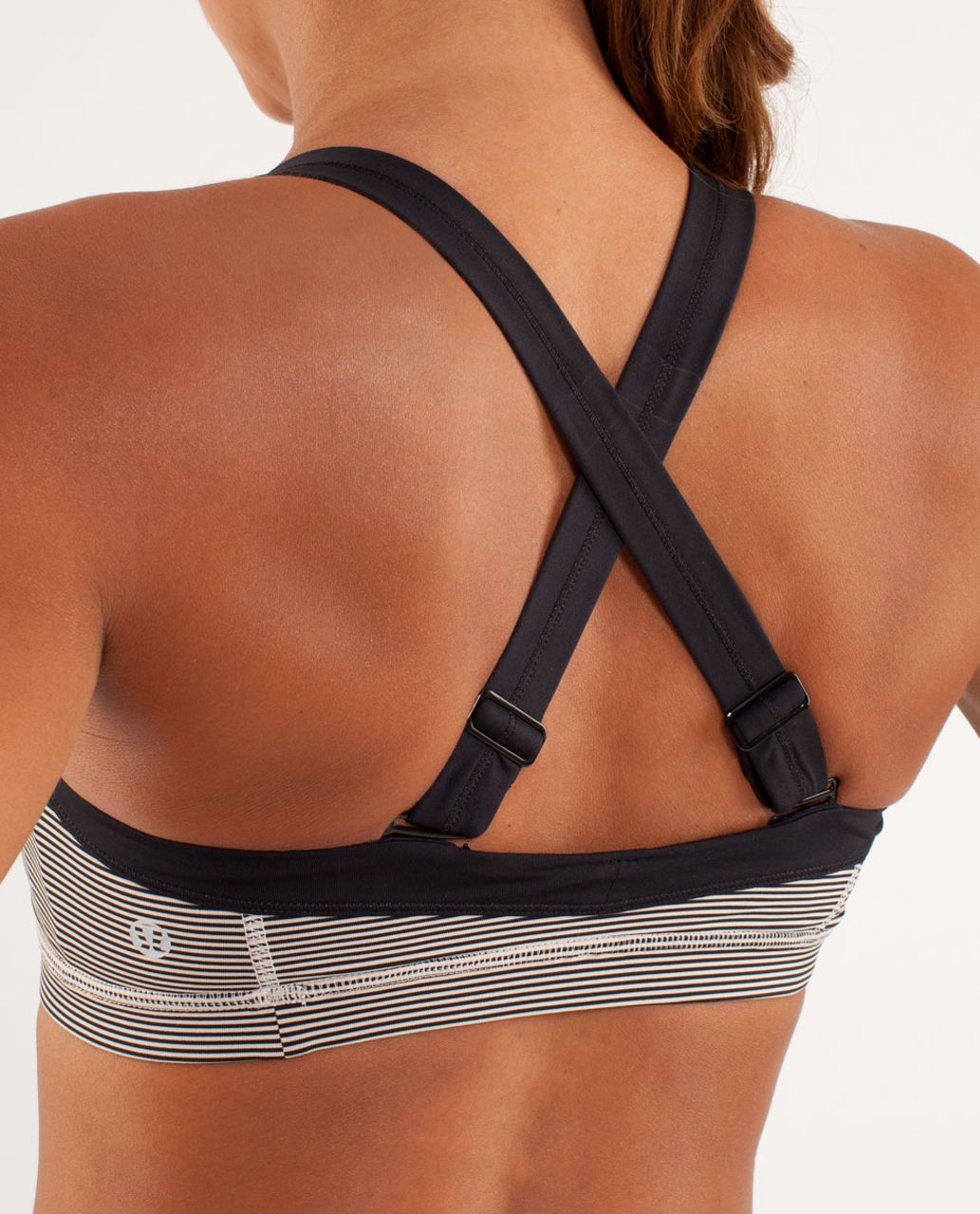 Lululemon Run:  Engage Bra - Tonka Stripe Cashew / Black