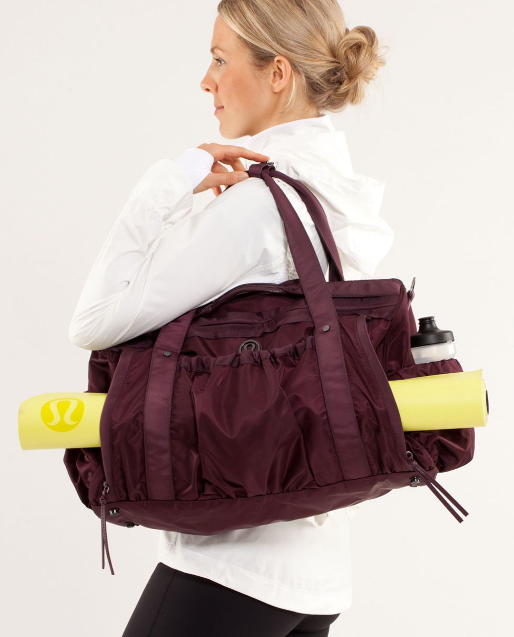 Lululemon Run Ways Duffel - Dottie Tribe White Black - lulu fanatics