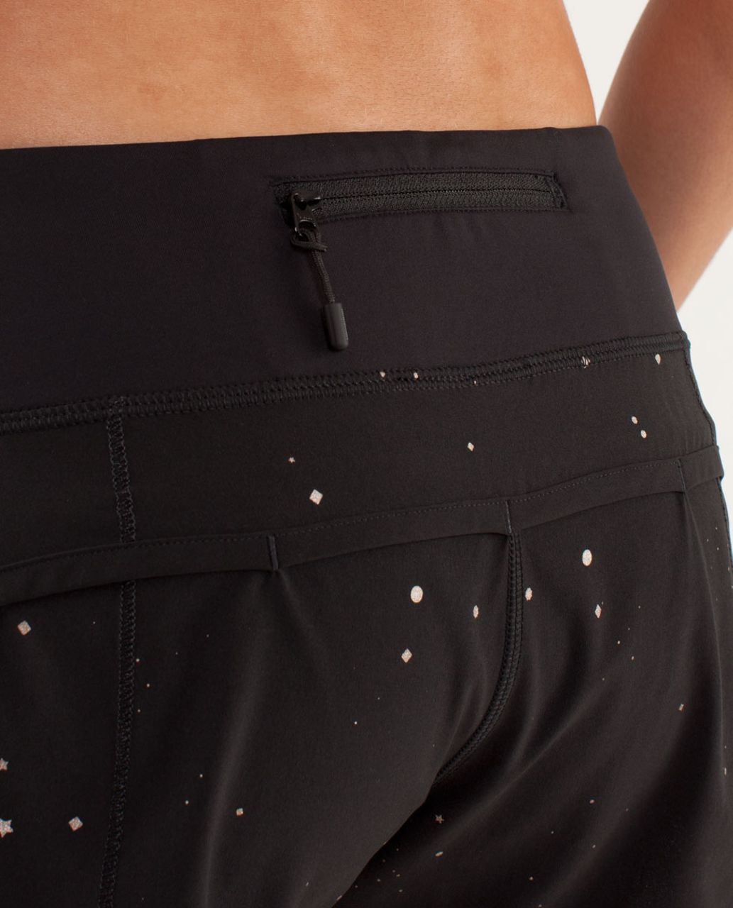 Lululemon Run:  Speed Short - Twinkle Silver Reflective / Black