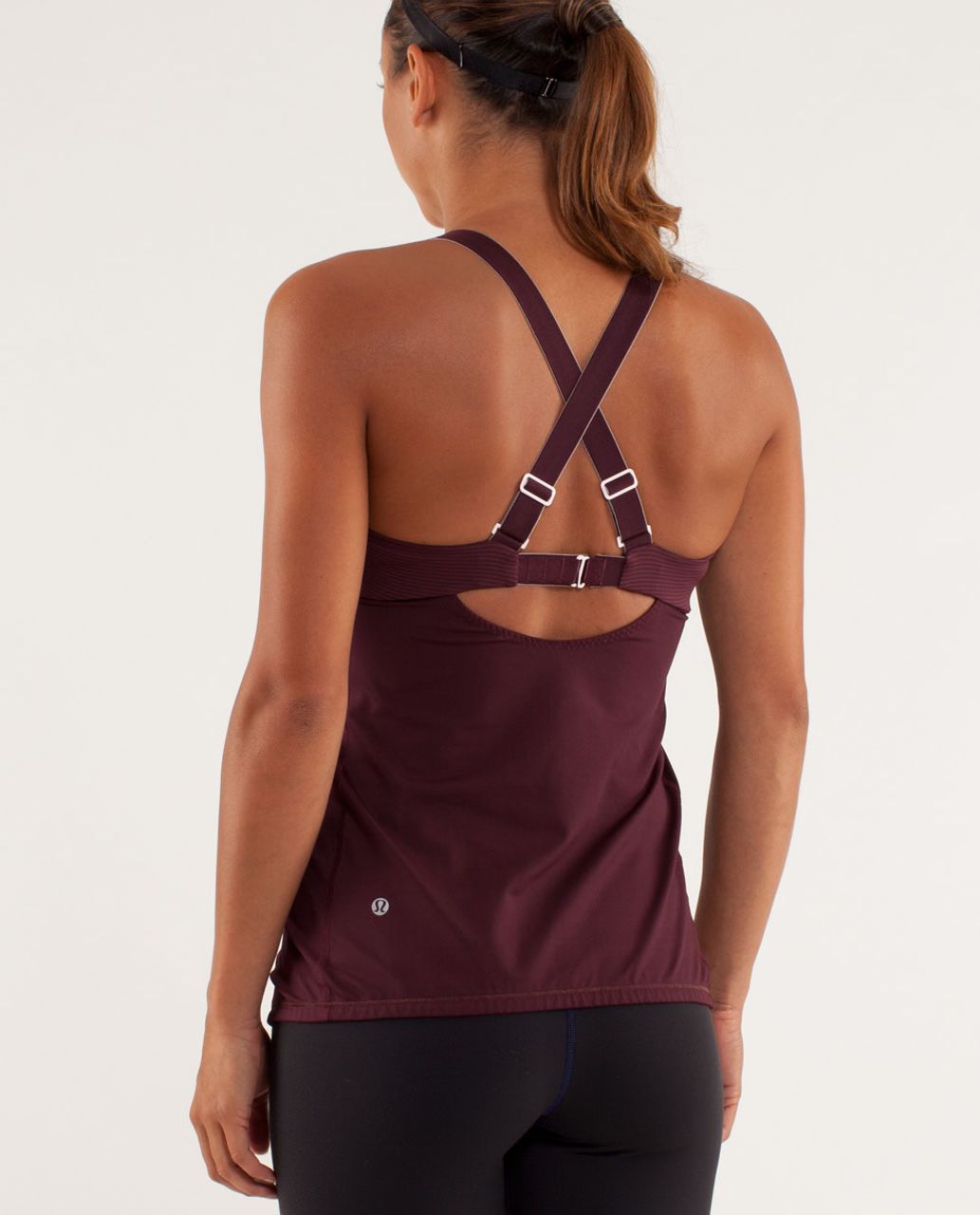 Lululemon Run:  Catch Me Tank - Bordeaux Drama / Tonka Stripe Bordeaux Drama