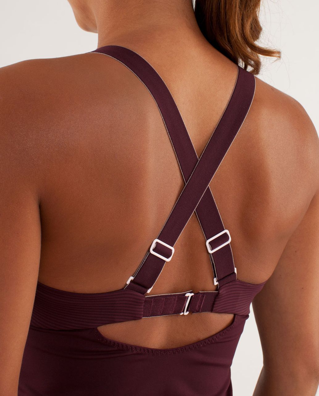 Lululemon Run:  Catch Me Tank - Bordeaux Drama / Tonka Stripe Bordeaux Drama