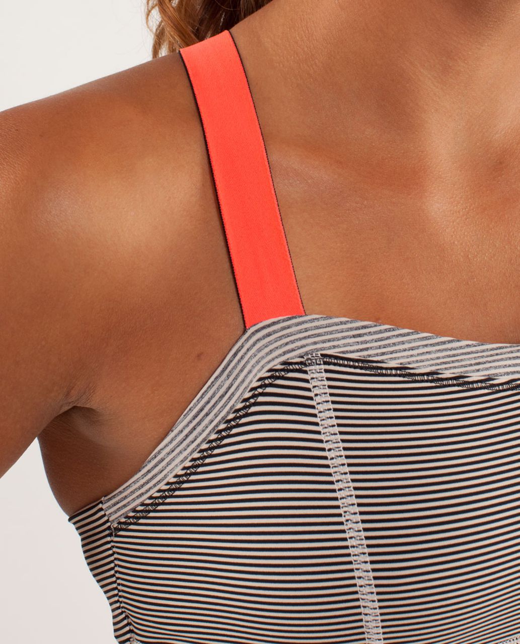 Lululemon Run:  Catch Me Tank - Tonka Stripe Cashew / Black