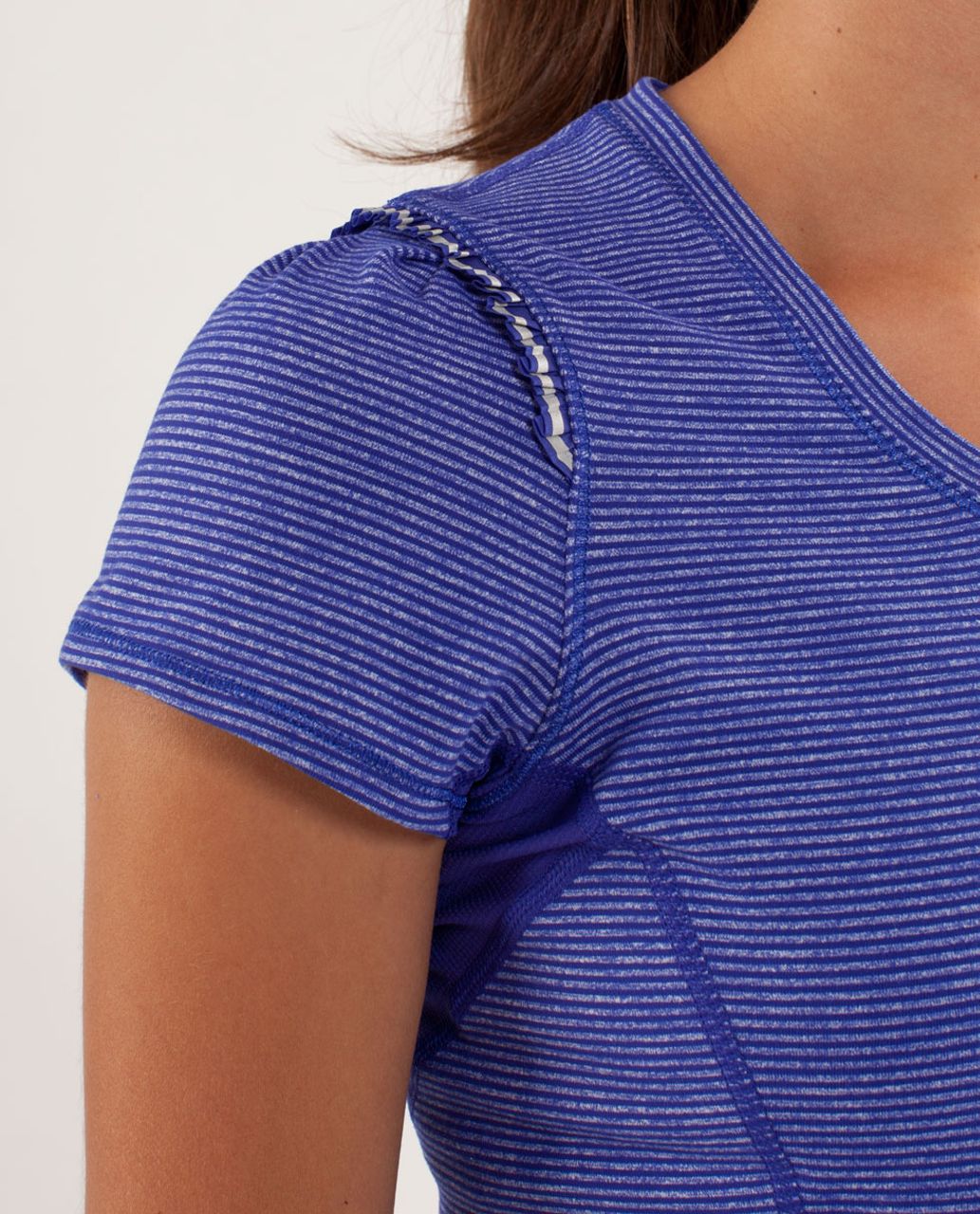 Lululemon Star Runner Short Sleeve - Tonka Stripe Pigment Blue / Heathered Pigment Blue / Pigment Blue