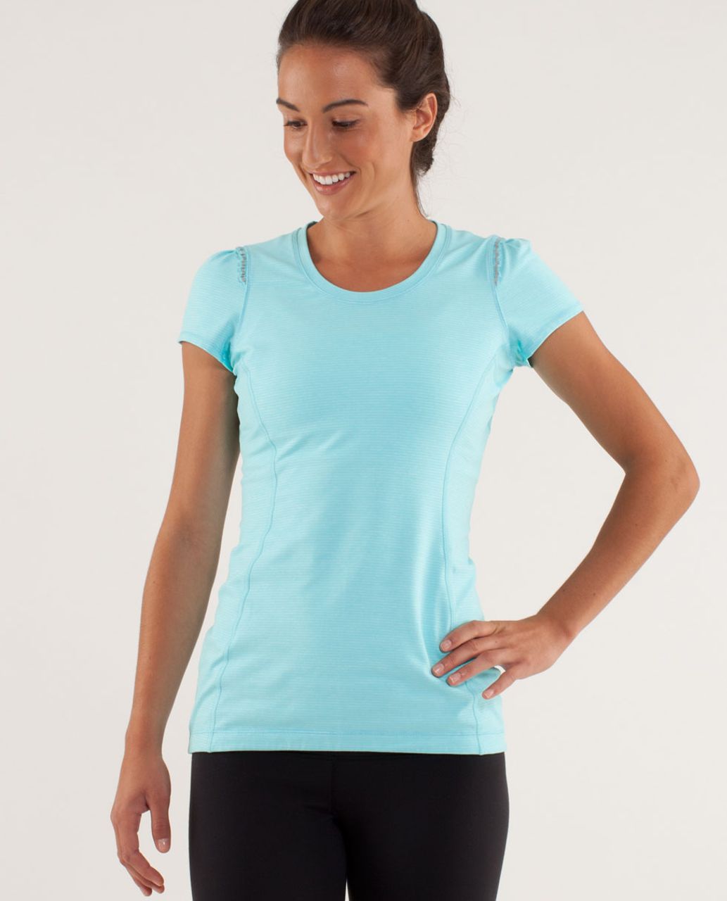 Lululemon Star Runner Short Sleeve - Tonka Stripe Angel Blue / Heathered Angel Blue / Angel Blue