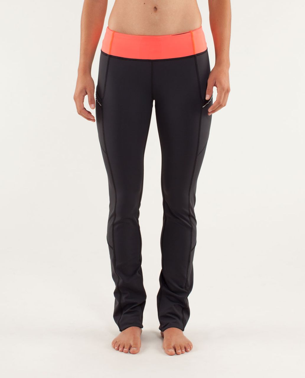 Lululemon Run:  Bright At Night Pant - Deep Coal / Flare Light