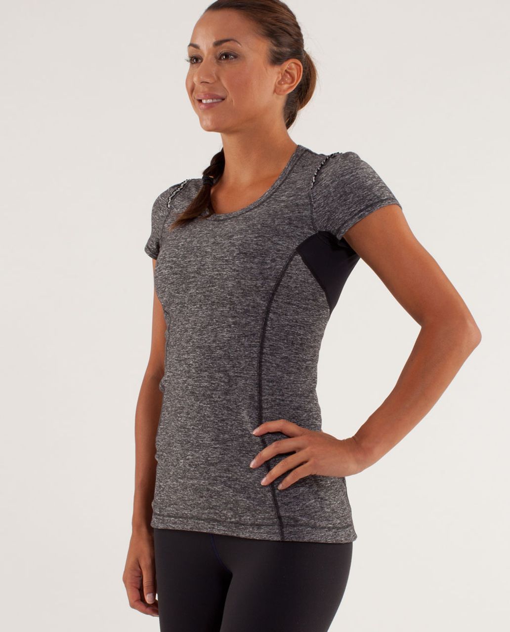 Lululemon Star Runner Long Sleeve Black Rulu Reflective Top Shirt  Women'sSize: 6