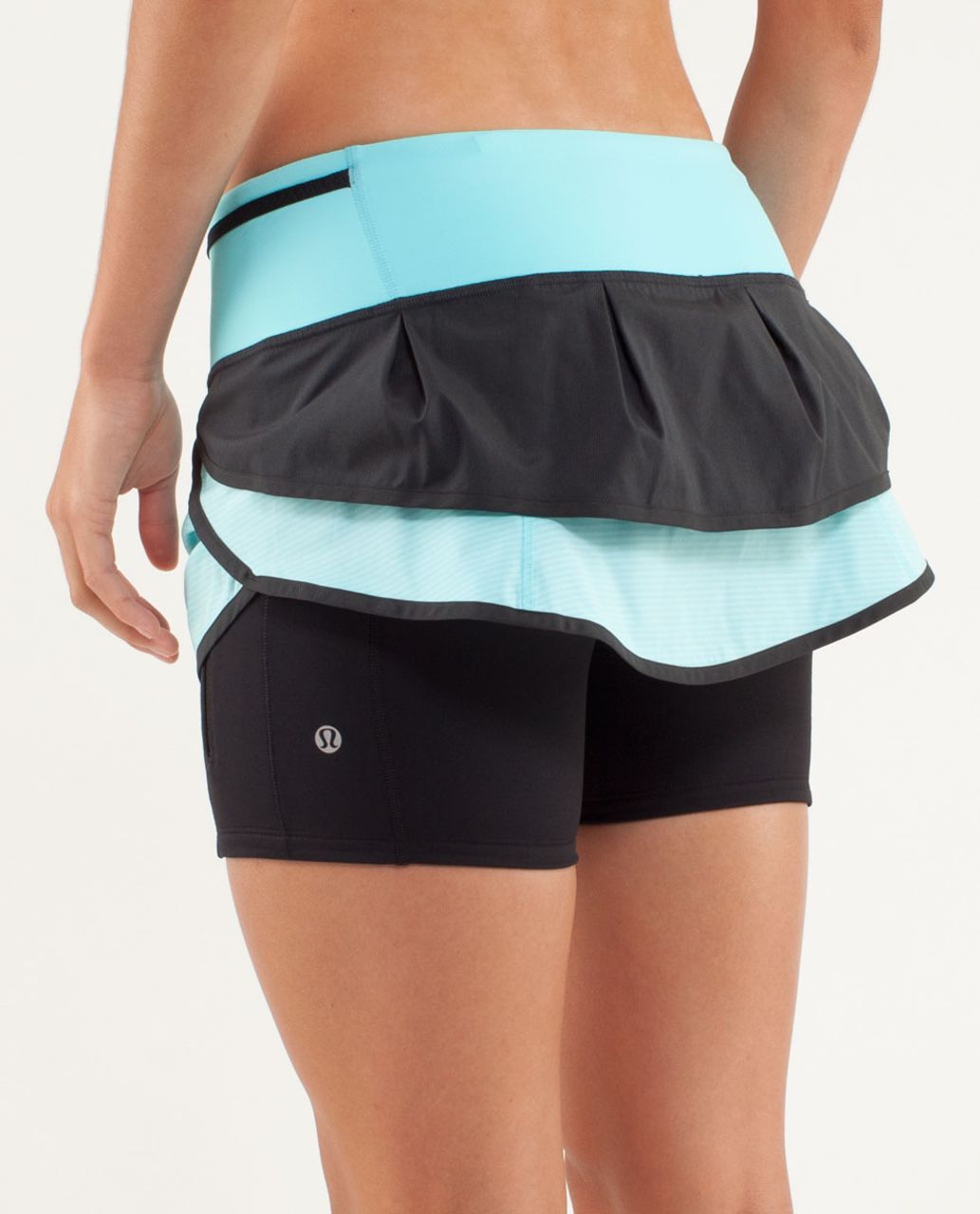 Lululemon Run:  Speed Squad Skirt - Tonka Stripe Angle Blue / Angel Blue / Black