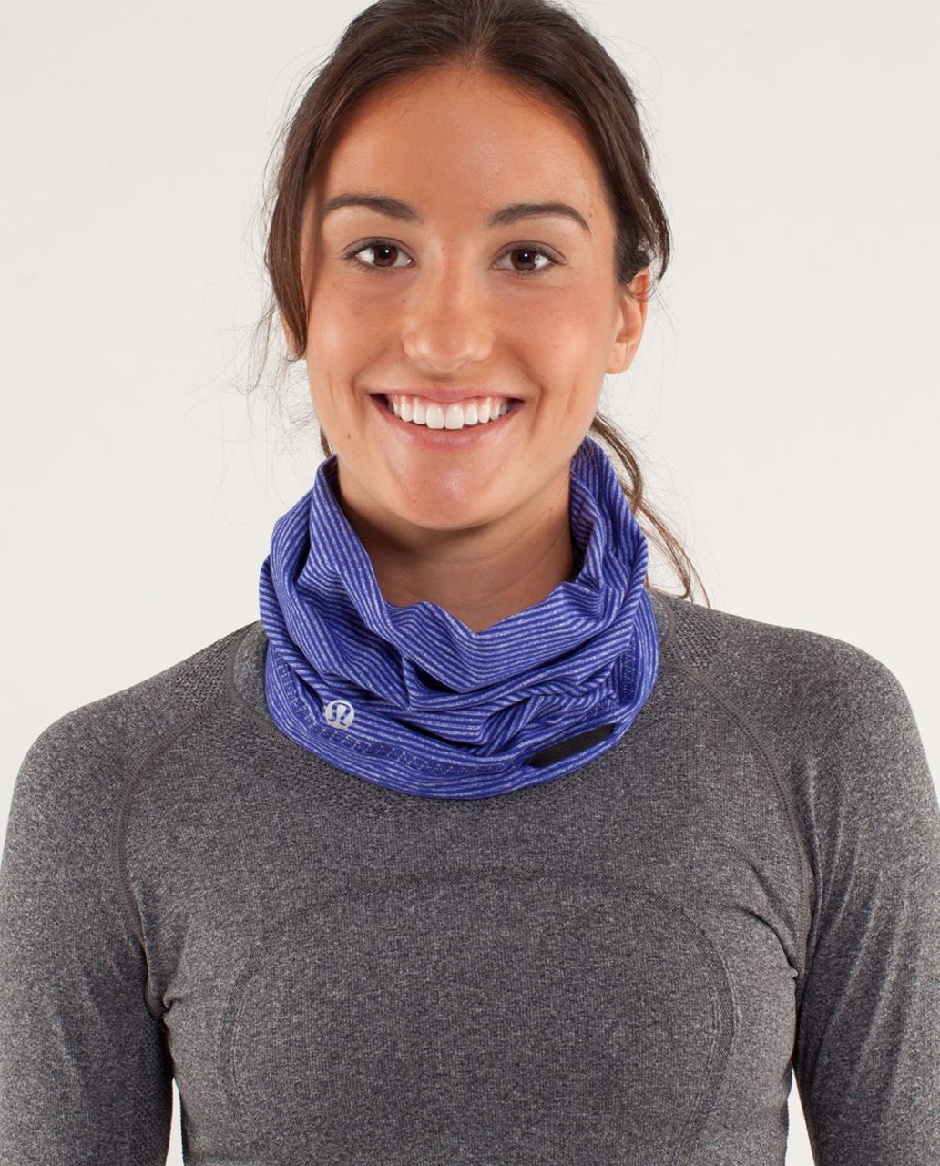 Lululemon Brisk Run Neck Warmer - Pigment Blue / Tonka Stripe Pigment Blue / Heathered Pigment Blue