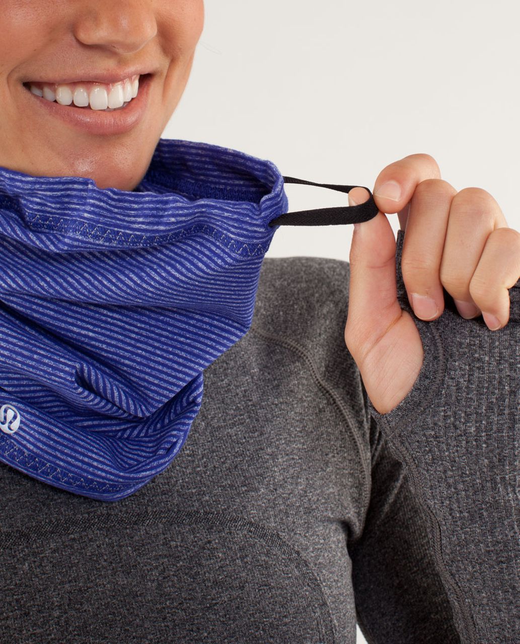 Lululemon Brisk Run Neck Warmer - Pigment Blue / Tonka Stripe Pigment Blue / Heathered Pigment Blue