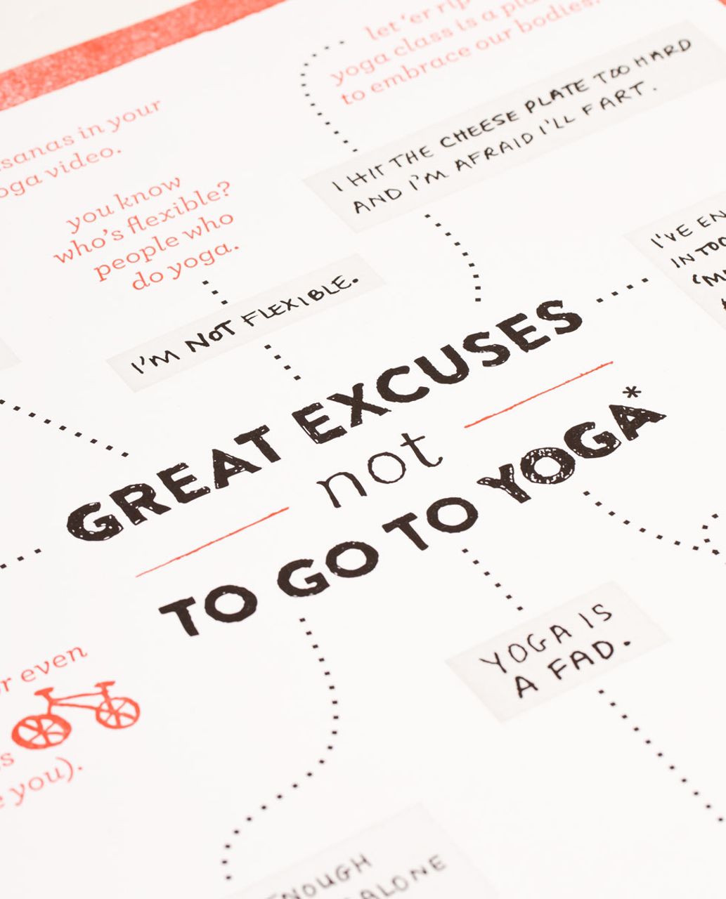 Lululemon Great Excuses Not To Do Yoga Poster - No Colour