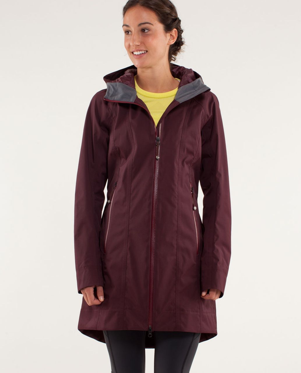 Lululemon Right As Rain Jacket - Bordeaux Drama / Black - lulu fanatics