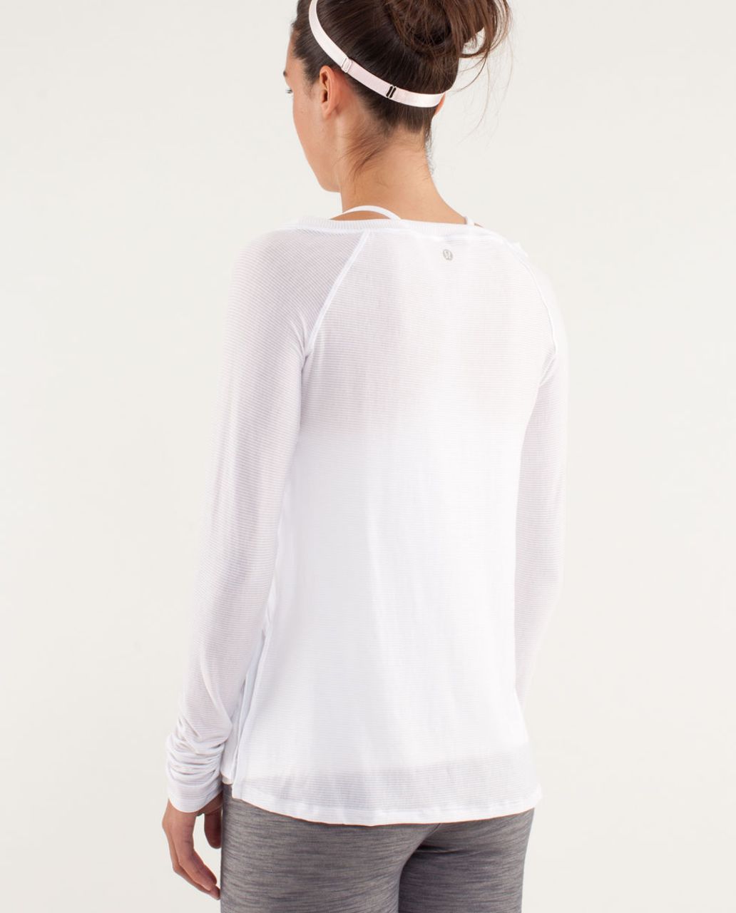 Lululemon Presence Of Mind Long Sleeve - Tonka Stripe Burnout White