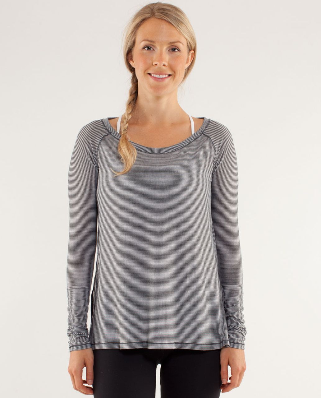 Lululemon Presence Of Mind Long Sleeve - Tonka Stripe Burnout Black