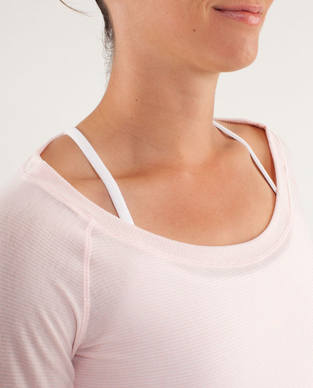 Lululemon Presence Of Mind Long Sleeve - Tonka Stripe Pretty Pink